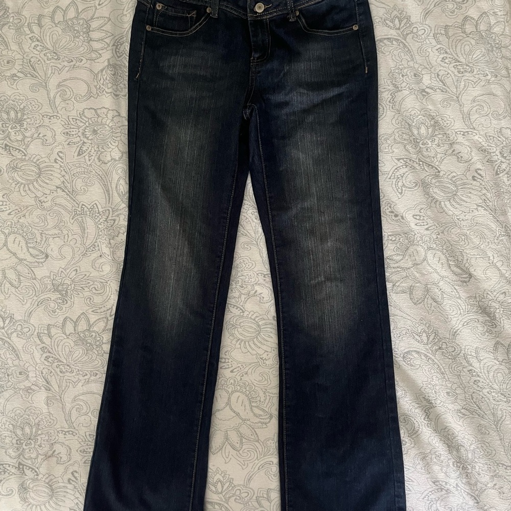 Tommy Hilfiger Dark Indigo Bootcut Jeans with Contrast Stitching - Picture 4 of 5